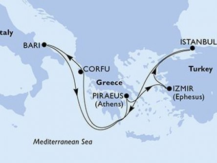 Po stopách řeckých bohů na MSC Sinfonia, plavba s českým průvodcem